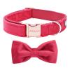 ARING PET Velvet Dog Collar - Red with Bow view 1