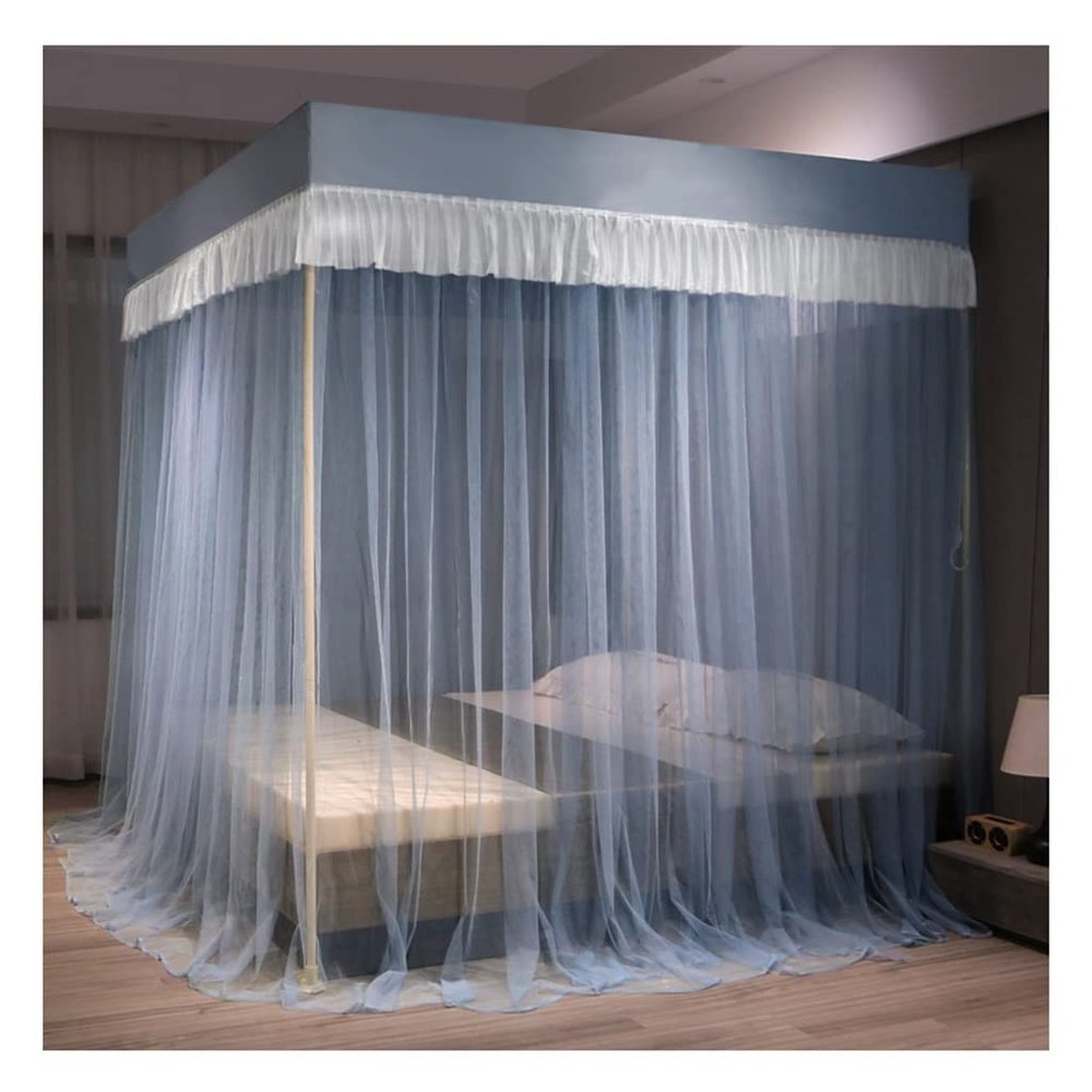 ZYYWX Princess Canopy Mosquito Net with Sturdy Holder, Blackout, Wind- and Dust-Resistant (Color: A2, Size: 180 x 220 x 210 cm)
