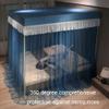 ZYYWX Princess Canopy Mosquito Net with Sturdy Holder, Blackout, Wind- and Dust-Resistant (Color: A2, Size: 180 x 220 x 210 cm) view 3