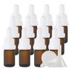 ZEOABSY 12-Pack 5 mL Frosted Brown Glass Dropper Bottles with White Tamper-Evident Rings view 1