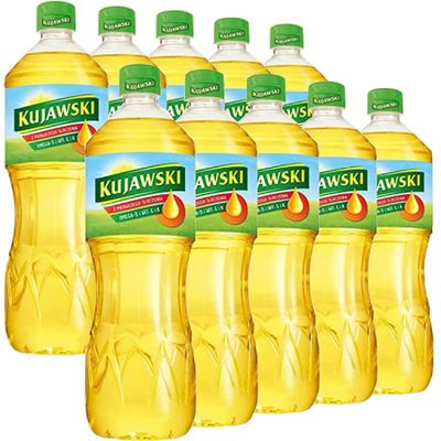 Kujawski Rapeseed Oil, 1 L × 10 (10 L) – Premium Rapeseed Oil No. 1 in Poland