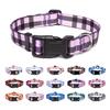 Suredoo Adjustable Soft Nylon Dog Collar, Purple Plaid, Size L view 1