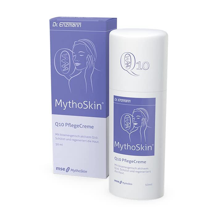 MythoSkin Care Cream 50 ml, Q10 Anti-Wrinkle Firming Day Cream, Vegan, All Skin Types