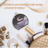 Vnurnrn Purple Pink Deer Elk Moon Makeup Compact Mirror for Handbags, Foldable Travel Pocket Mirror view 4