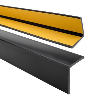 Quest Self-Adhesive PVC Angle Profile 35 x 35 mm - Black, 70 cm