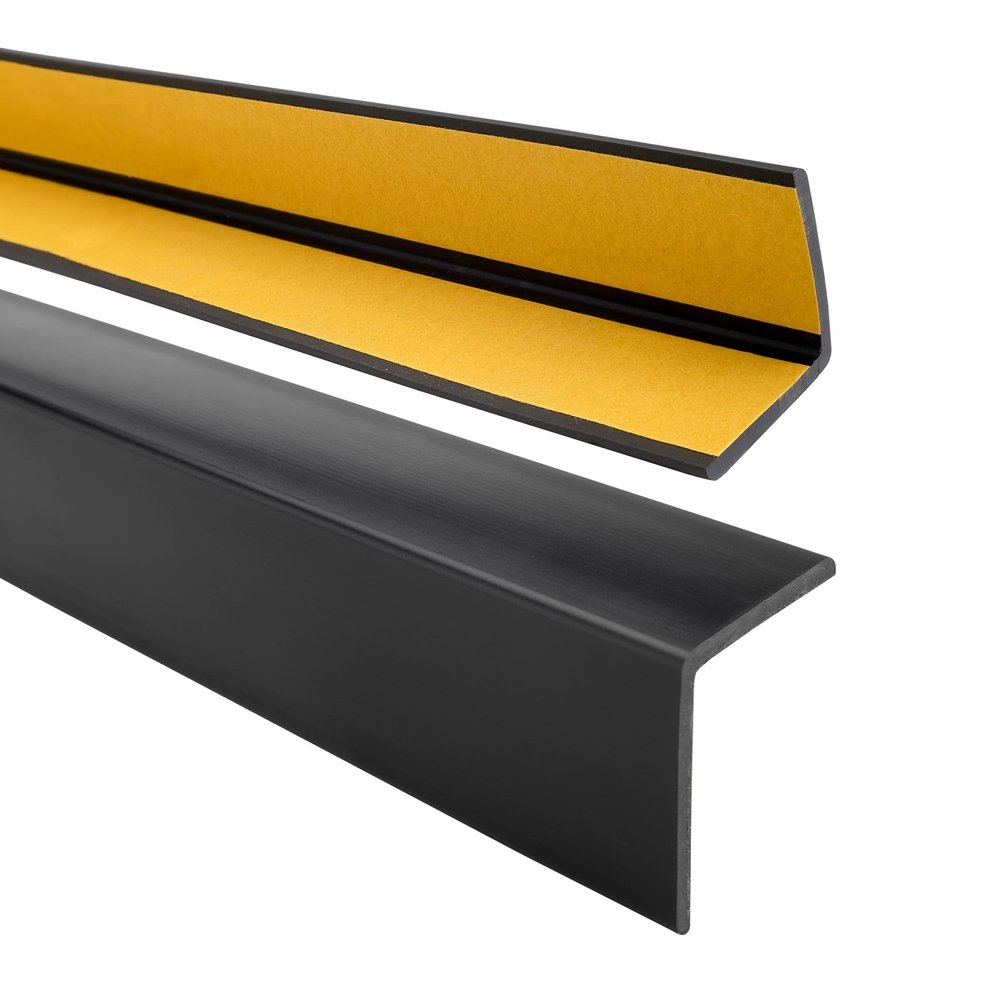 Quest Self-Adhesive PVC Angle Profile 35 x 35 mm - Black, 70 cm
