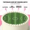 J&M DECO Soccer Field Cake Topper, Edible, 20 cm, Sugar Paper, Made in EU view 2