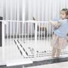 GHCXY White Metal Indoor Safety Gate, Extra-Wide Child and Pet Gate for Dogs, Cats, Babies, Doors, Stairs and Hallways view 1