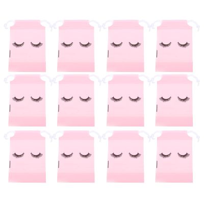 FOMIYES 50-Pack Pink EVA Drawstring Cosmetic Bags