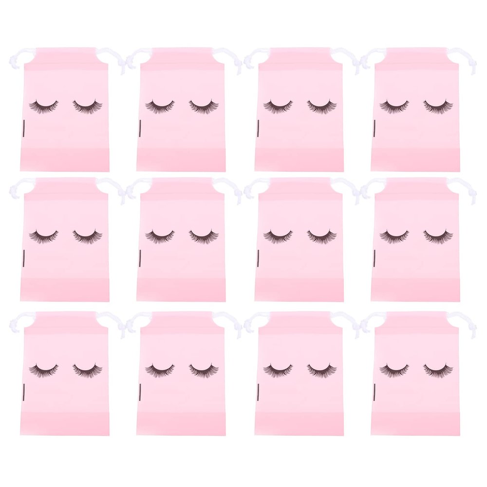 FOMIYES 50-Pack Pink EVA Drawstring Cosmetic Bags