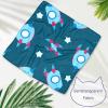 Triangle Bandana for Large Dogs, Space Blue Rockets, Breathable, 2-Pack view 4