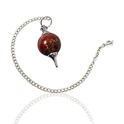 Aport Red Jasper Dowser Pendulum Crystal Stone for Reiki Healing (Red) #Aport-151