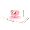 Fassory 3D Pop-Up New Baby Greeting Card, Baby Shower Card, Fairy Blessing Baby Stroller Congratulations Card for Newborn Boys and Girls, Baby Birthday Card (Pink Orange) view 3