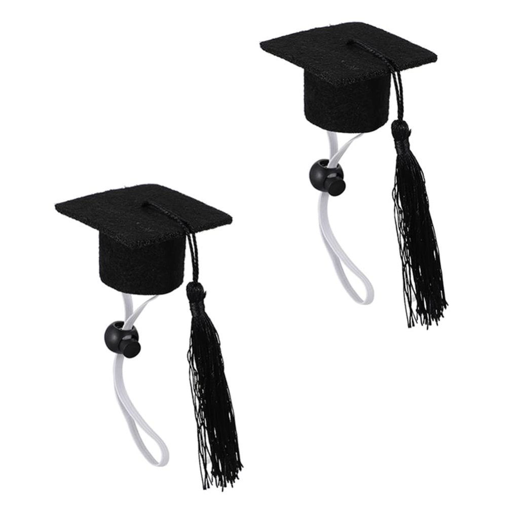 INOOMP 2-Piece Graduation Hat for Dogs