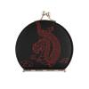 Vnurnrn Black and Red Dragon Makeup Compact Mirror for Handbags, Foldable Travel Mirror view 1