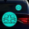 Nouiroy Twins on Board Car Stickers, 2-Pack, Highly Reflective Baby on Board Decals, 18.4 cm view 3