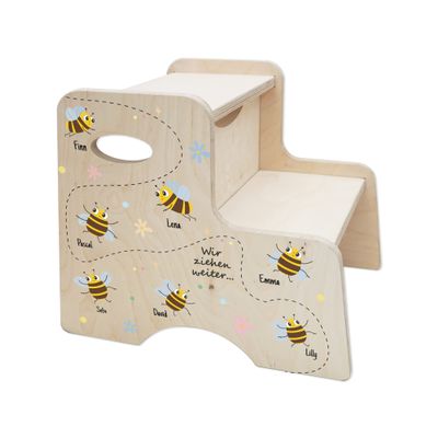 Holzura Personalized Wooden Step Stool for Children
