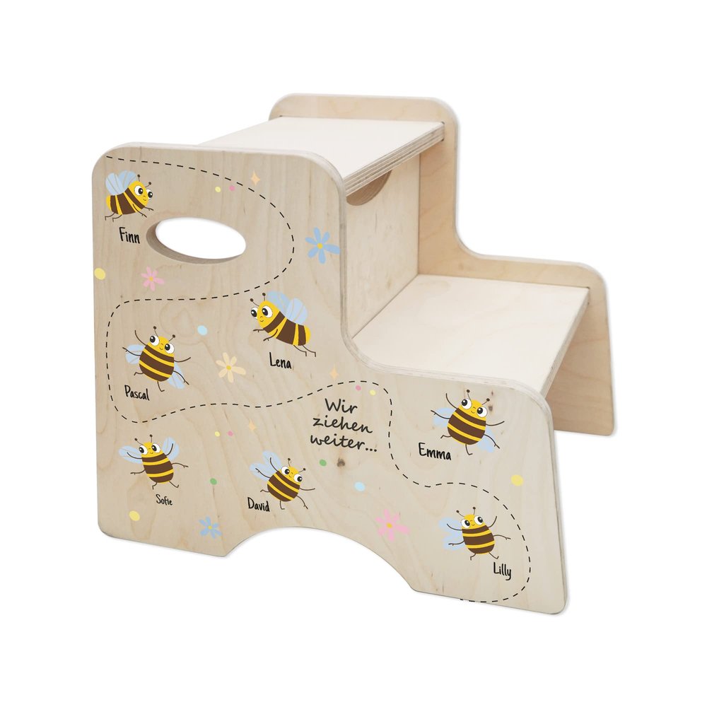Holzura Personalized Wooden Step Stool for Children