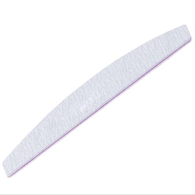 100x EWANTO Double-Sided Half-Moon Nail File, 179 x 29 mm, Washable, Gray/Pink