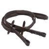 QHP Non-Slip Rubber Reins with Stops and Blind Buckles (Full, Brown) view 1