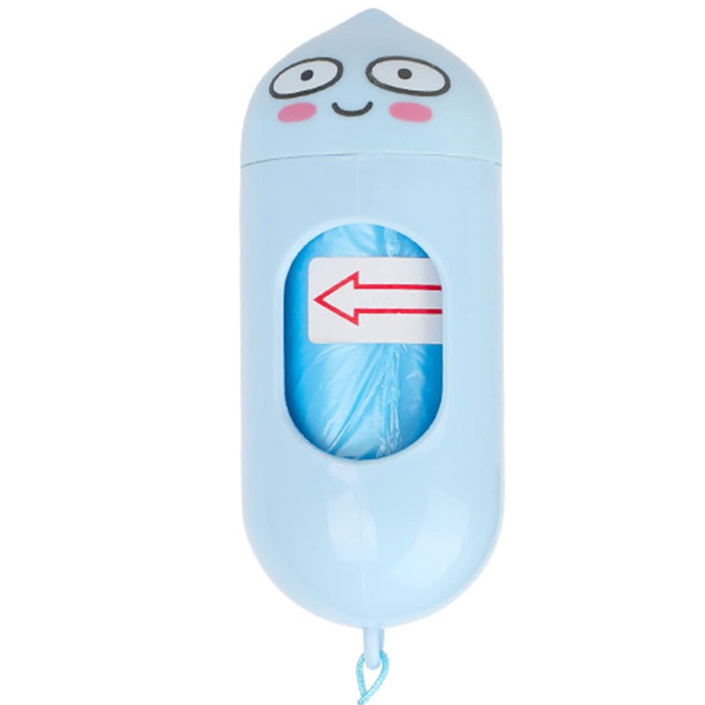 HUAPING Dog Waste Bag Dispenser, Portable Hanging Holder for Leak-Proof Dog Waste Bags, for Potty Training or Walks (Blue)