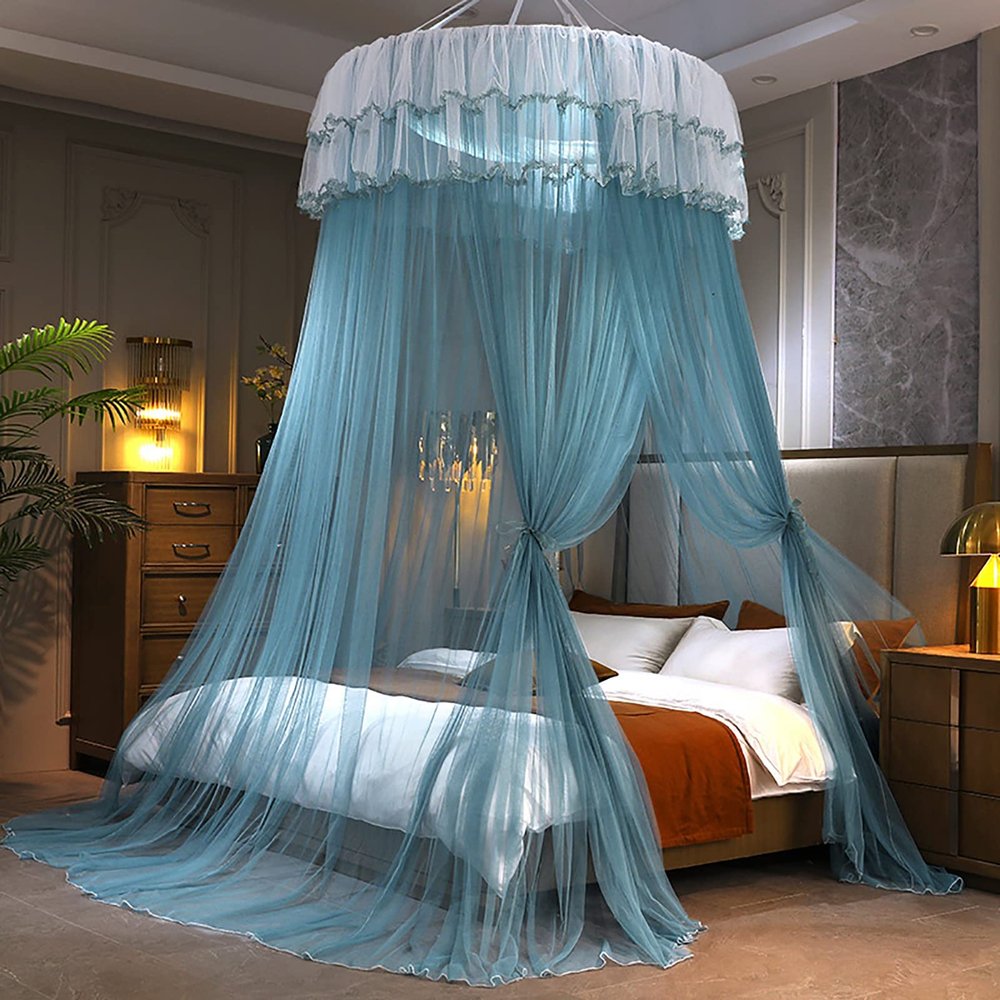 Luxury Princess Bed Canopy Mosquito Net, Green, 2 m