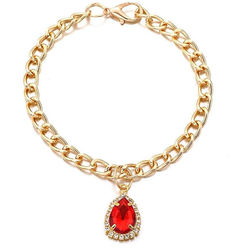 Ruluti Rhinestones Cat Collar - Gold Chain