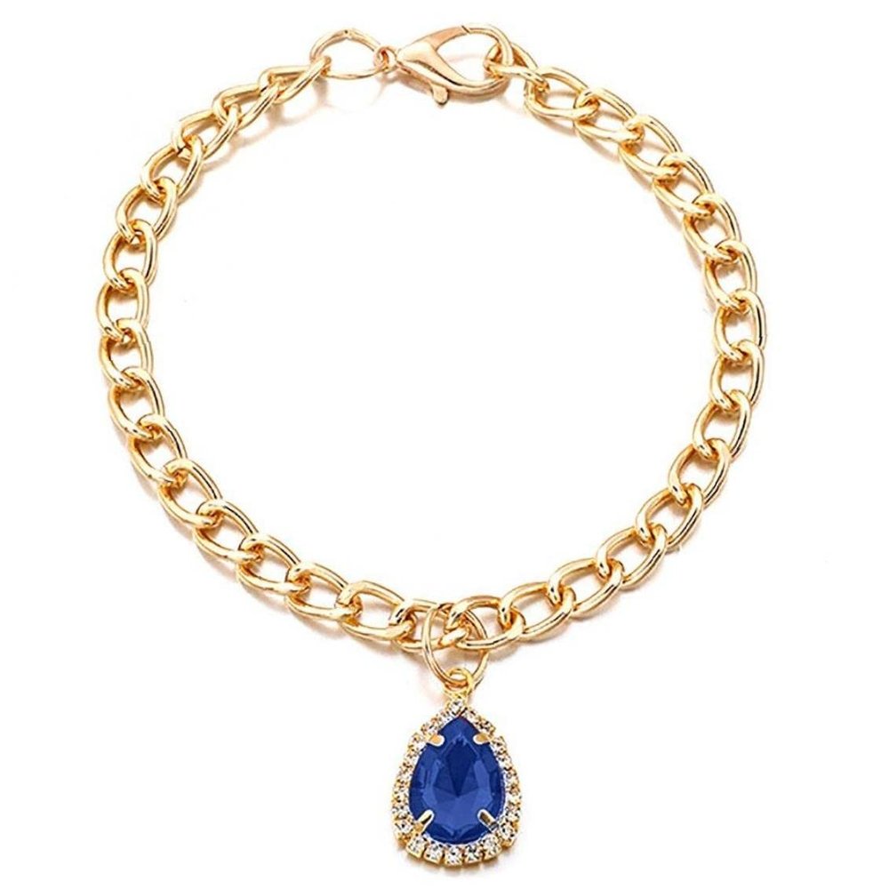 Ruluti Rhinestones Cat Collar - Gold Chain