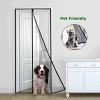 Self-Closing Magnetic Screen Door, Foldable, 140 x 245 cm, Black view 4