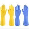 Rubber Cleaning Gloves, 4 Pairs for Kitchen, Dishwashing and Household Cleaning, Reusable (Large, Yellow + Blue) view 1