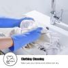 Rubber Cleaning Gloves, 4 Pairs for Kitchen, Dishwashing and Household Cleaning, Reusable (Large, Yellow + Blue) view 4