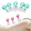 ASXZ 5-Piece Glass Vacuum Cupping Set with Rubber Heads, Blue view 1