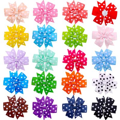 YUANstore 50/100-Pack Polka Dot Dog Collars with Removable Bow Ties