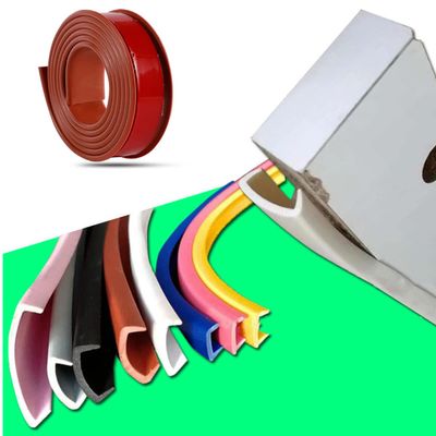 Self-Adhesive U-Shaped TPE Edge Band, 3 m x 14 mm, Brown