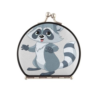 Vnurnrn Gray Cute Sloth Folding Compact Makeup Mirror