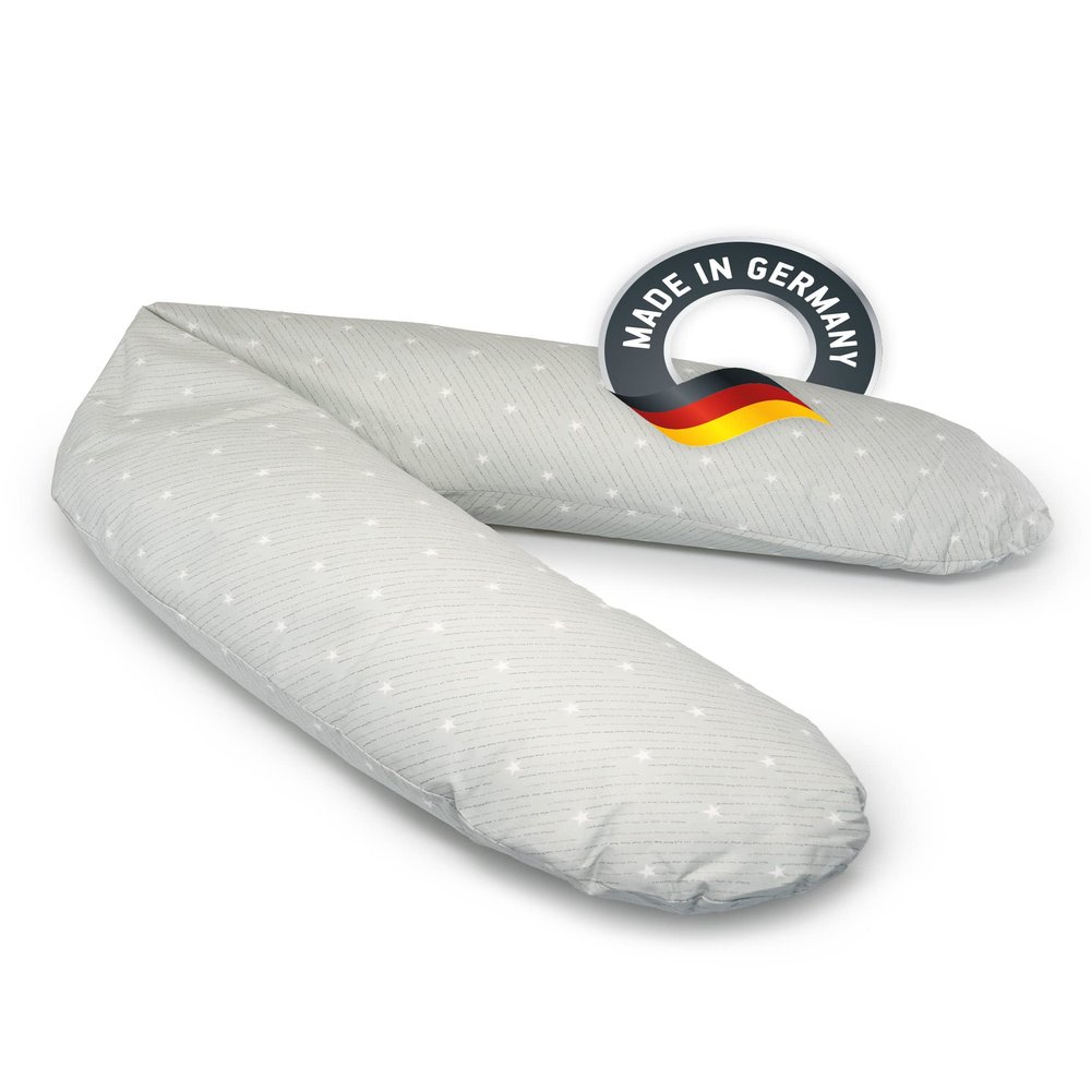 bedara Nursing Pillow, Pregnancy Pillow, Cotton Side-Sleeper Pillow, 190 cm, Raining Stars
