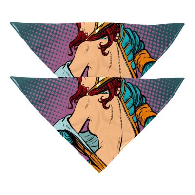 Dog Bandana for Pets, Astronaut Design, 2 Pack