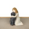 Carracci Black Dog Angel Figurine, Hand-Painted Memorial Statue for Dog Lovers view 2