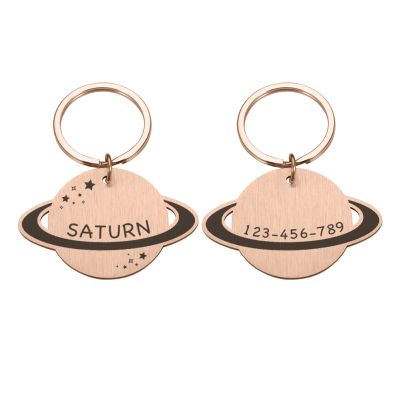 Personalized Rose Dog Tag with Engraving, 38 x 25 mm