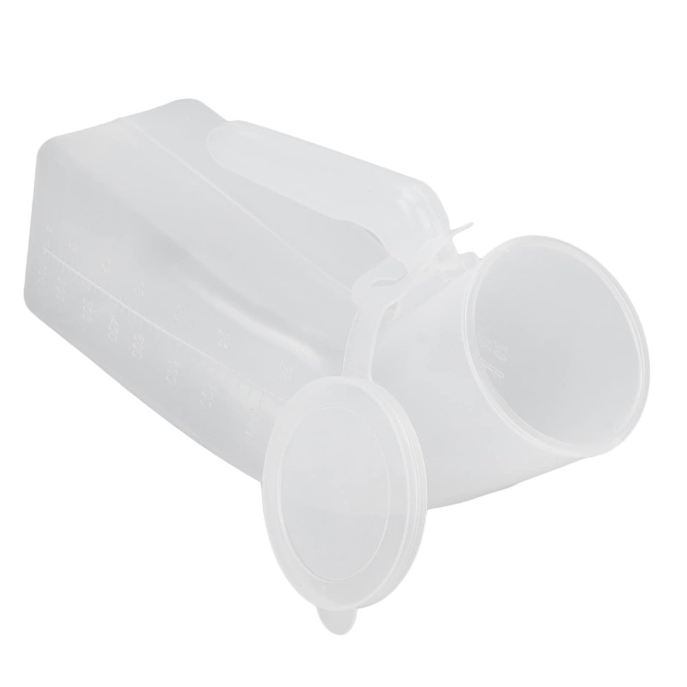 Men's Urinal, Portable Leakproof Urine Bottle, 1,000 mL, with Removable Lid for Older Adults