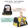 Pet Carrier, Cartoon Owl Maple Leaf Pattern, Soft-Sided, Foldable, Airline-Approved view 3