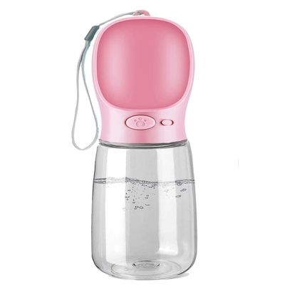 Emwel Dog Water Bottle, 550 ml Leakproof Portable Water Dispenser with Drinking Bowl for Pets, Walks and Hiking