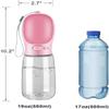 Emwel Dog Water Bottle, 550 ml Leakproof Portable Water Dispenser with Drinking Bowl for Pets, Walks and Hiking view 2