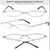 Lanomi Mini Reading Glasses, Foldable Metal Full-Rim Glasses for Women and Men, +2.5, with Case, 1/2/4-Pack (Silver) view 3