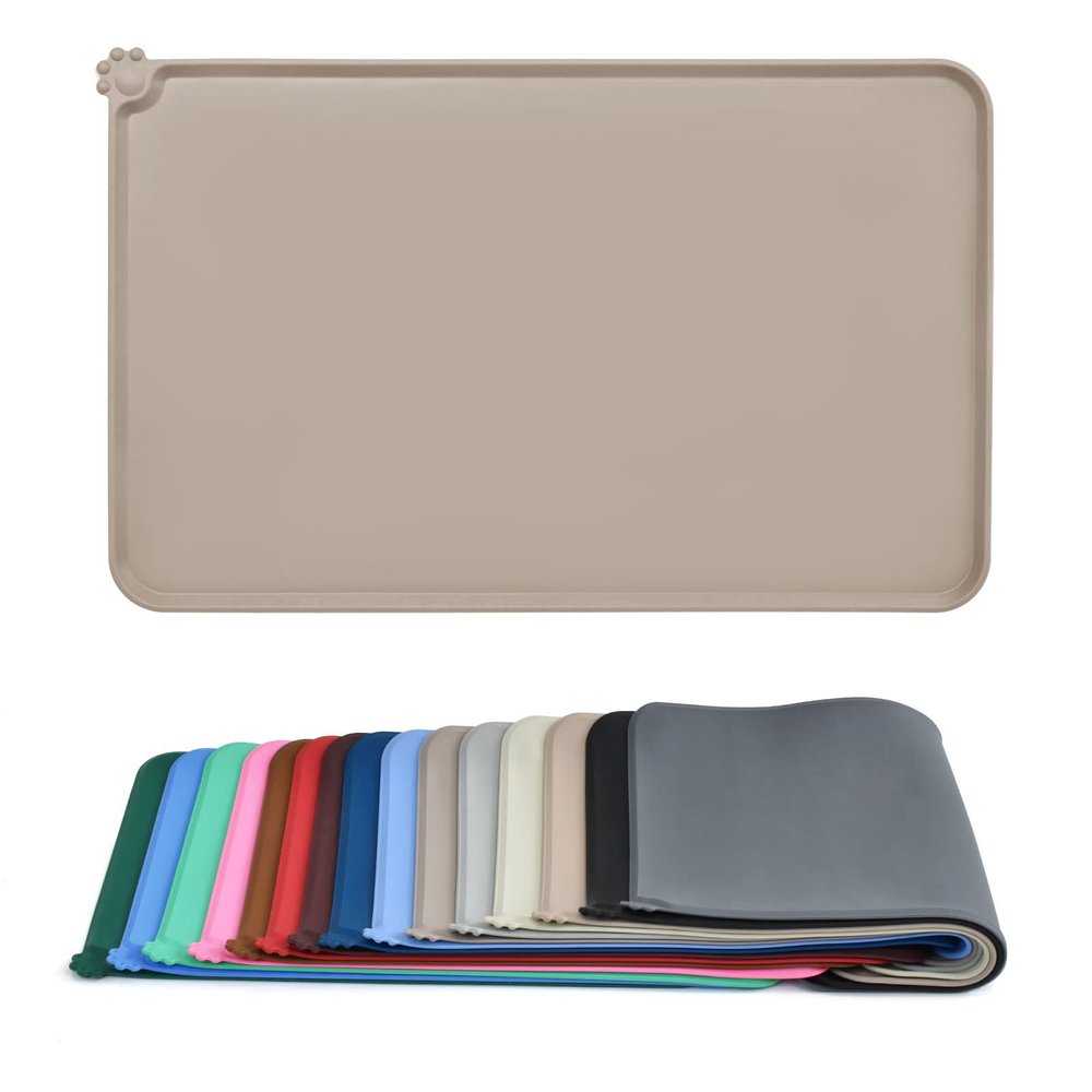 AUDWUD Waterproof Silicone Pet Feeding Mat for Dogs and Cats