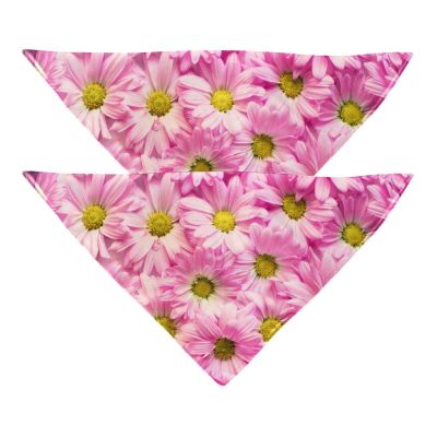 2-Pack Dog Bandana, Pink Daisy