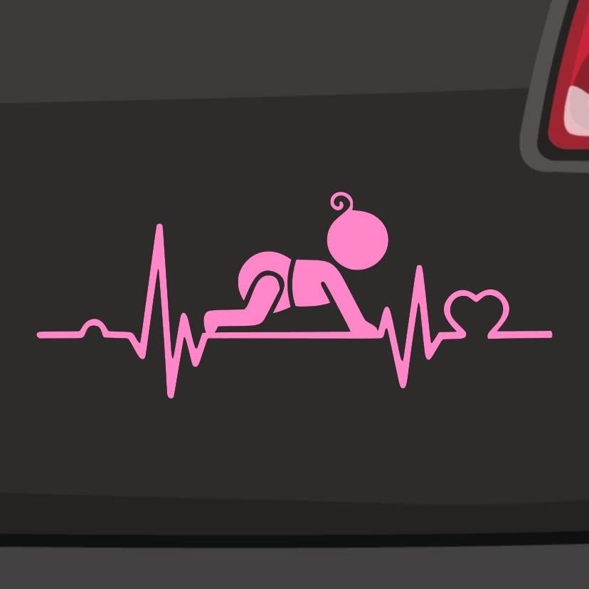 Heartbeat Baby Sticker – 6 Sizes, 21 Colors