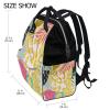 LDIYEU Colorful Leaves Yellow Plant Diaper Bag Travel Backpack view 2