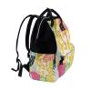 LDIYEU Colorful Leaves Yellow Plant Diaper Bag Travel Backpack view 3