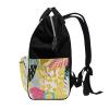 LDIYEU Colorful Leaves Yellow Plant Diaper Bag Travel Backpack view 4
